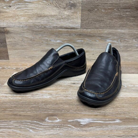 Cole Haan Tucker Venetian Black Leather Loafers Men's Size 9 - Picture 1 of 7
